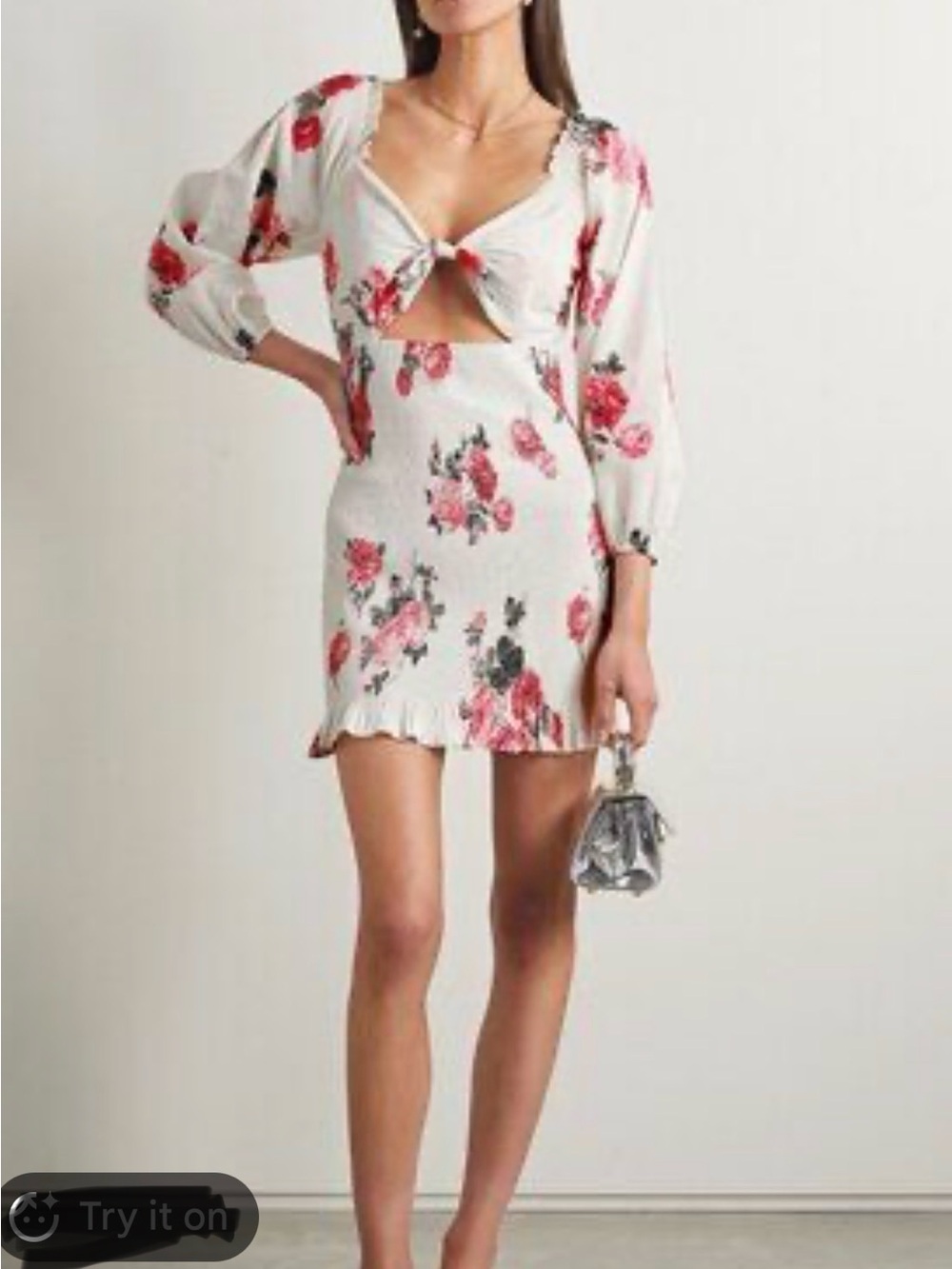 Sweet n Sexy LoveShackFancy Cream Mini Smocked Cottage Rose Floral Print Dress 🌹